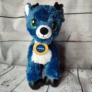 Build A Bear Workshop Tinsel The Reindeer 16" Plush Stuffed Animal Blue BAB